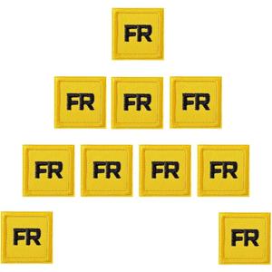 SYLVASS 10 Pieces FR Iron-On Embroidered Patches for Clothing Jeans, Hats, Jackets & Bags - Yellow