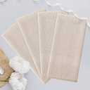 Homaxy Premium Kitchen Towels(18x 28, 12 Pack), Large Cotton Kitchen Hand Towels, Flat and Terry Dish Towels, 380 GSM Highly Absorbent Tea Towel Set with Hanging Loop, Khaki