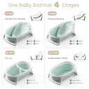 CheerTry 4-in-1 Collapsible Baby Bathtub for Newborn & Toddler 0-24M