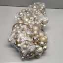 Yuxung 2 Pcs Christmas Ball Garland 6 ft Ball Ornaments Christmas Bulb Garland Xmas Tree Bauble Decorations for Party Supplies Indoor Outdoor Home Office Decoration Accessories(Champagne Gold)