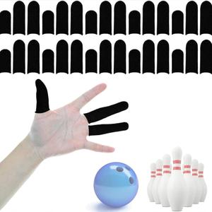 HALLEAST 30 Pieces Finger Sleeves for Bowling, Disposable Bowling Thumb Sleeves Anti-Sweat Breathable Protector Seamless Lightweight Anti-Skid Glove for Right Hand & Left Hand (Small)