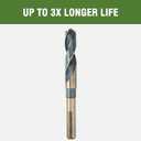 5/8" Cobalt Drill Bit Black and Gold Coated for Metal, Steel, Cast Iron, with 1/2" Reduced Shank