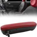 Dasbecan Front Right Side Seat Armrest Compatible with Fiat 500 2016 2017 2018 2019 Passenger Adjustable Arm Rest Elbow Support Pad Replace# 6BV48KRLAA,Red