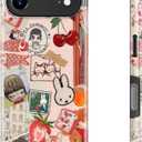 MERRO for iPhone Air Case - Wireless Charging Compatible - Dual-Layer Hard Shell & Silicone Cover - Protective Phone Case with Cute Wildflower Designs for iPhone 17 Air - Whimsical Collage