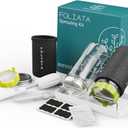 Foliata Glass Sprouting Kit with 2 Jars and Accessories, Clear