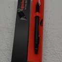 rOtring 600 Retractable Metal Ballpoint Pen, Medium Point, Black Ink, Black Barrel, Great Gift for Coworker