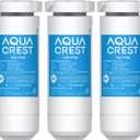 AQUA CREST XWF Replacement for GE XWF, NSF Certified Refrigerator Water Filter, 3 Filters (Not XWFE)