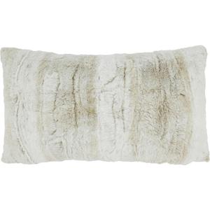 SARO LIFESTYLE Soft and Snuggly Faux Fur Poly Filled Throw Pillow