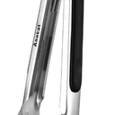 Anaeat 7" Mini Stainless Steel Locking Tongs - Sturdy Coiled Spring Kitchen Food Tong with Non-Slip Silicone Tips and Grip for Serving, Cooking, Baking and BBQ - Heat Resistant Metal Tongs