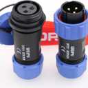 Weipu IP68 Threaded Coupling Connector SP21 3Pin Male Plug SP2110/P Female Socket SP2111/S with Dust Cap in-line Cable