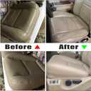GXARTS Tan #4H Driver Side Bottom Lower Replacement Leather Seat Cover Fit for Ford F250 F350 F450 F550 2002-2007 Fit for Ford Excursion 2002 2003 2004 2005