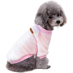 Jecikelon Pet Dog Clothes Dog Sweater Soft Thickening Warm Pup Dogs Shirt Winter Puppy Sweater for Dogs (Z01-Pink, Large)