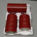 Red Flameless Candles with String Lights Battery Operated LED Pillar Candles 4 5 6 Candle with Remote Control,Fake Candle Set of 3 for Christmas or Special Festivals Decorations