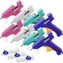 Mini Hot Glue Gun Set for Class Project, Small Glue Gun Hot Melt Arts Craft DIY Glue Gun for Crafts School DIY Arts Home Quick Repairs (Multicolored 8 Pieces)