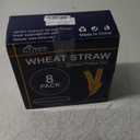 HOTEC 8-Pack 10inch BPA Free Unbreakable Deep Dinner Plates, Wheat Straw Plastic Plates Dishwasher Safe Kitchen Plates Dinnerware Multicolor