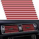 PYHLVCLF 20 Pieces Universal Car Air Conditioner Vent Trim Decoration Strip Accessories, Waterproof Flexible Shiny Auto Car Interior Accessories for All Air Vent Outlet (A-Red - 20 Pieces)