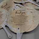 100 Pcs Wedding Hand Fans Bulk Plastic Handheld Wedding Favor Fans for Guests Thank You for Celebrating with Us Greenery Fan with Handle for Ceremony Bridal Shower Party(Lace)