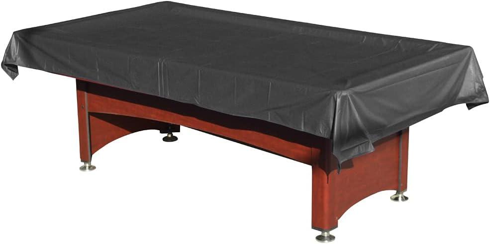 Pool Table Cover PVC Waterproof Dustproof for 7/8/9 Ft Billiard/Pool Table ,Black,9 Feet