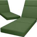 2 Pcs Chaise Lounge Cushions Outdoor, 80 x 26 x 4 Inch Lounge Chair Cushions for Outdoor Furniture - Waterproof Lounge Patio Replacement Cushion, 4In Fade-Resistant Thick Patio Chaise Lounge Cushion