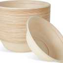 ECOLipak 32 OZ Large Compostable Disposable Paper Bowls, 70 Pack Biodegradable Bagasse Eco-Friendly Sugarcane Soup Bowls for Salad Wheat Flakes(Nature)