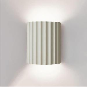 LightInTheBox Modern LED Wall Sconce Minimalist Resin Wall Light Nordic Style Half-Cylinder Tree Root Desgin Up and Down Light for Stairs Hallway Bedroom (White)