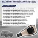 Gear Shift Knob Handle with Button 5YD261X9AB Fit for Jeep Cherokee Latitude/Limited/Trailhawk/Sport/North 2014-2019 Gear Shifter Lever Selector（Champagne Gold） 5YD291X9AA 68253072AA