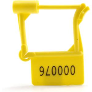 Plastic Security Padlock Seals Numbered Security Tags - Tamper Proof Disposable Locks for Luggage Medical Clothing (1000 PCS) (Yellow)