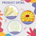 Zhehao 6 Pcs Flower Metal Wall Art Decor 8 Inch Flower Decorations for Indoor Outdoor, Hanging Sunflower Kitchen Decoration Metal Floral for Bathroom,Porch, Garden, Living Room, Yard(Cute Color)
