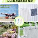 Large Clothes Pins, 5.1 Inch 6 Pcs Towel Clip for Beach Chair Cruise Pool, Blanket Clips Heavy Duty Clothes Clips for Outdoor Home Beach Camping Panic, Jumbo Size 3 Colors