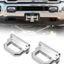 Front Tow Hooks, D-Ring Shackle Compatible with RAM 2500 3500 2WD & 4WD (2003 2004 2005 2006 2007 2008 2009 2010 201 2012 2013 2014 2015 2016 2017 2018) (Silver)