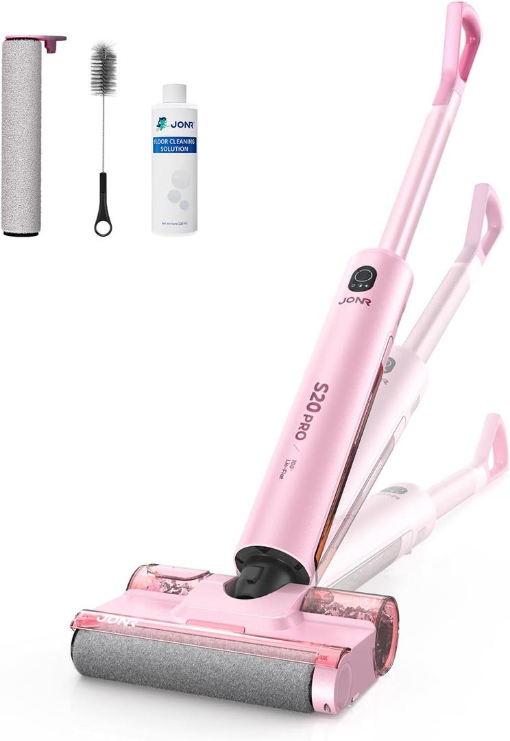 JONR S20 Pro 180 Lay Flat Wet Dry Vacuum Cleaner - Smart Adjusting Suction Cleans Under Low Furniture (3.5"), Self-Cleaning, 2-in-1 Vacuum and Mop for Pet Hair, Kitchen Spills & All Floor (L)
