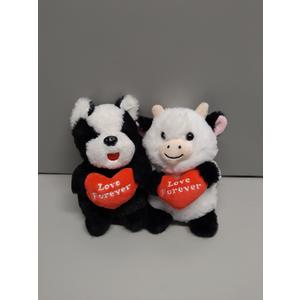 Plush Stuffed Animal Toy Love Forever Heart gift, Pack of 2.
