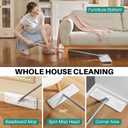 JOYMOOP Mop and Bucket Set, Hands-Free Flat Floor Mop and Bucket, 5 Washable Microfiber Pads, Wet and Dry Use, Ideal for Household and Commercial Floor Cleaning