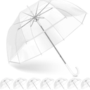 Clear Bubble Umbrella Wedding, High-Visibility Transparent Rain Umbrellas Bulk, Windproof Large Clear Umbrella, Firm and Durable, Dome Umbrellas for Wedding Bride Groom Photography Golf Outdoor