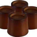 3 x Wood Bed Furniture Risers Blocks - 3 inch Set of 4 Bed Risers, Heavy Duty Solid Wood Round Risers, Sofa Riser with Non-Slip Pad, Create Storage Space and Easy Cleaning for The Sweeper