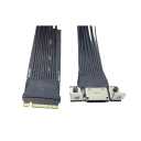 JMT M.2 NVMe M Key to Oculink 4i / SFF8611 Extension Cable PCIe4.0 X4 Gen3 4 Compatible with T10 / SAS-4 SFF-8612 (25cm)