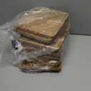 Roshtia 12 Pcs Wooden Plates Square Acacia Wood Charcuterie Board Wedding Dinner Serving Tray Charger Appetizer Kitchen Platter Cheese Steak Tableware Gift for Snack Dessert Salad Fruit (8 Inch)