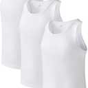 DAVID ARCHY Men's Tank Top Bamboo Rayon Undershirts Tank Shirt Moisture-Wicking A-Shirt for Men, 3 Pack Size L