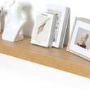 48 Inch Oak Floating Shelf | 12 Inch Deep Floating Shelves Set of 1 | 48" D x 12" D Rustic Wood Shelves for Wall | Deep Oak Shelves for Living Room Bathroom Laundry Room Kitchen