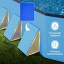 Raxurt Foldable Dog Pool, 72'' Large Dog Pool for Large Dogs with Reinforced Sidewalls for Stability, Portable Pet Bath Tub for Indoor Outdoor Backyard Use