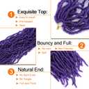 Soft Locs Crochet Hair 24 Inch 6 Packs Purple Faux Locs Pre Looped Knotless Style Natural Curly Wavy Braids for Black Women