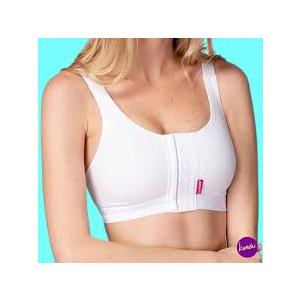 LIPOELASTIC Women's Post Surgery Compression Bra, Front Closure Bra (White, M)