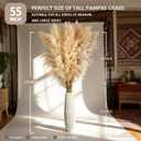 55inch 15pcs Tall Pampas Grass for Floor Vase-Dried Pampas Grass Decor Tall Brown Large Pompas Grass Floral-Long Fluffy Pompas Grass for Living Room,Farmhouse,Entryway,Wedding and Boho Home Decor