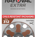 Rayovac Extra hearing aid batteries size 312. Long-lasting mercury-free zinc-air hearing aid batteries - 1.45v. (80 batteries)