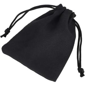 JTLB 10PCS Black Double Sided Suede Drawstring Bag Pouch, EcoFriendly and, for Favors, Merchandising, and Parties (9 * 18CM)