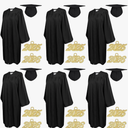 Pcs Graduation Cap and Gown with Matching Tassels 2026 2025 Year Charm for High School University