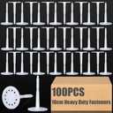 100 Pcs 10 cm Heavy Duty Plastic Insulation Masonry Fasteners, Durable Anchors Fasteners for Fixing and Fastening Rigid Foam Insulation Board Panels