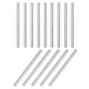 MECCANIXITY 14Pcs Dowel Pin 6mm x 100mm Shelf Support Pin 304 Stainless Steel Shelf Pegs for Shelves Cabinets Furniture Nickel Plated, Silver Tone