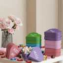 Resurhang 6pcs Conversation Heart Boxes for Valentine's Day, 4 Inch Candy Heart Gift Box Set Bulk Hugs Be Mine Love You Kiss Me Design Valentine Party Classroom Exchange Favors Portable Snack Sharing