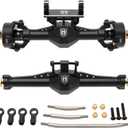 MEUS RACING +5mm TRX4M Axles Max 52 Steering for Traxxas TRX4M Defender/Bronco/K10/F150 1/18 RC Crawler (Black), Pack of 1